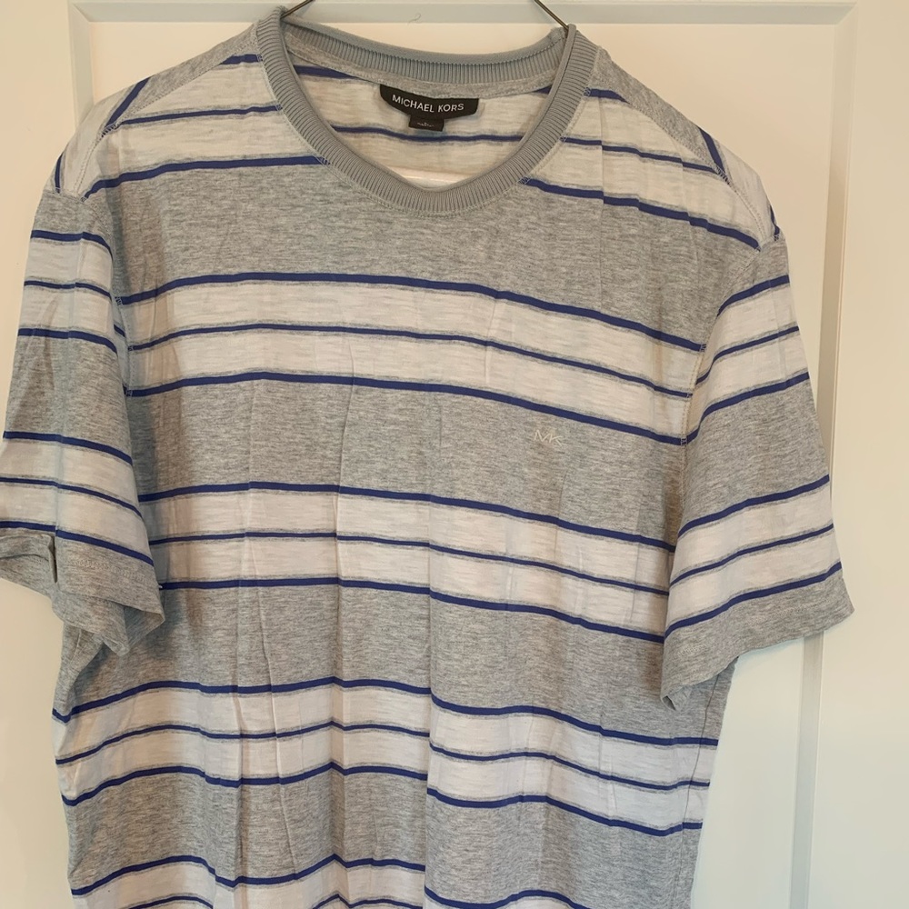 Michael kors blue striped tshirt